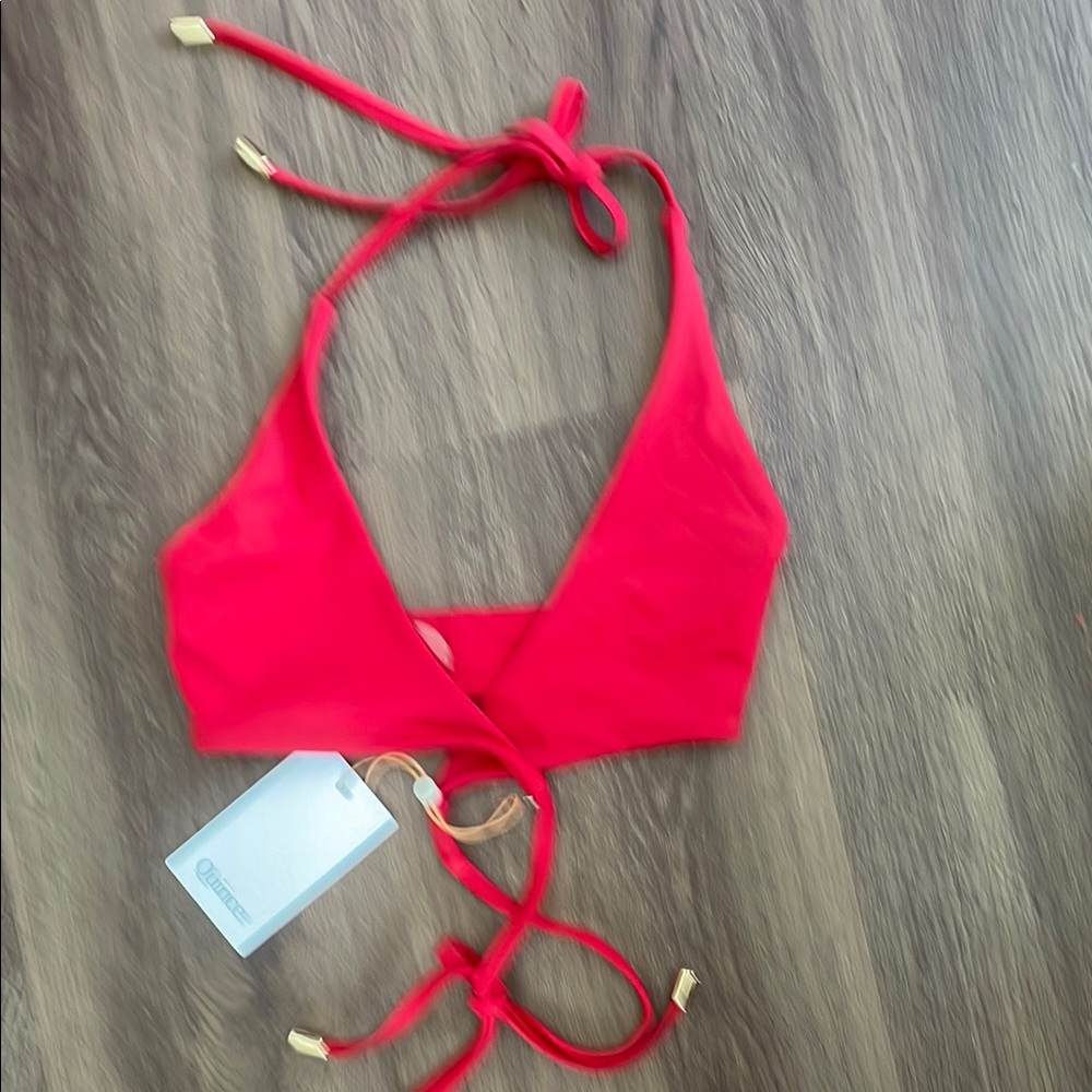 Quince Italian Soft Stretch Triangle Top Women Size L